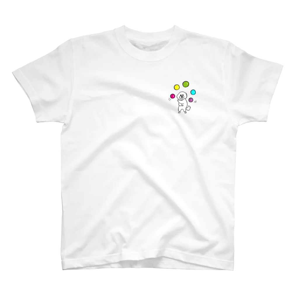 絵本作家・はまのゆかのビションフリーゼ One Point T-Shirt