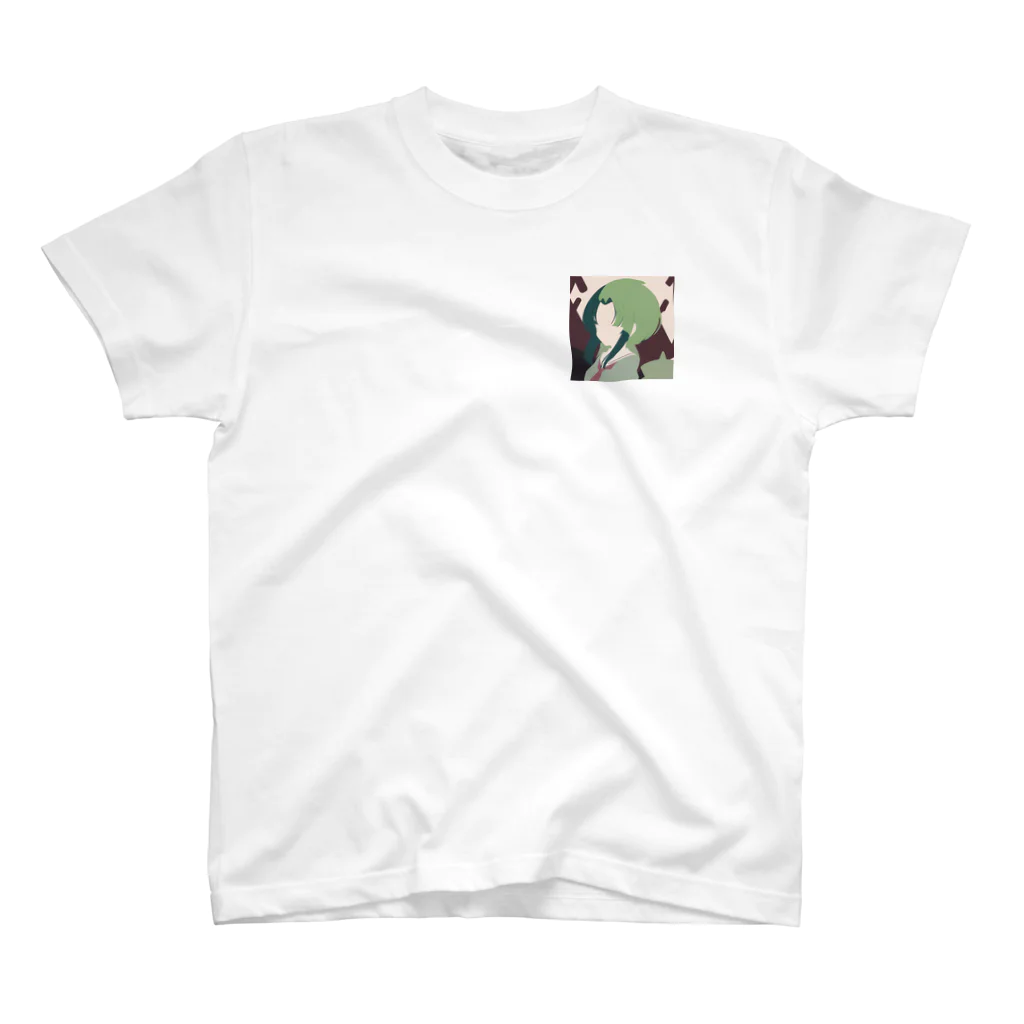 Riollaの緑の女の子 One Point T-Shirt