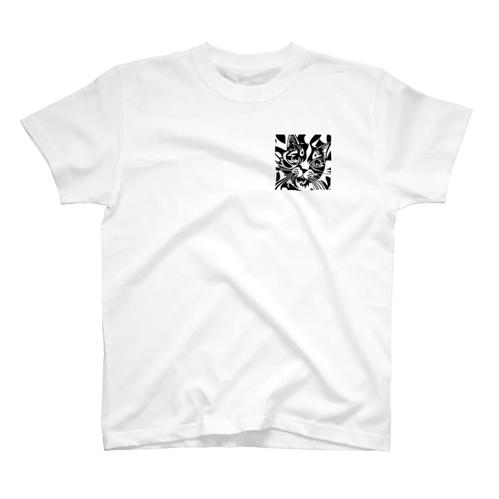 おかづあいのねこちゅうしんのシャー！！！ One Point T-Shirt