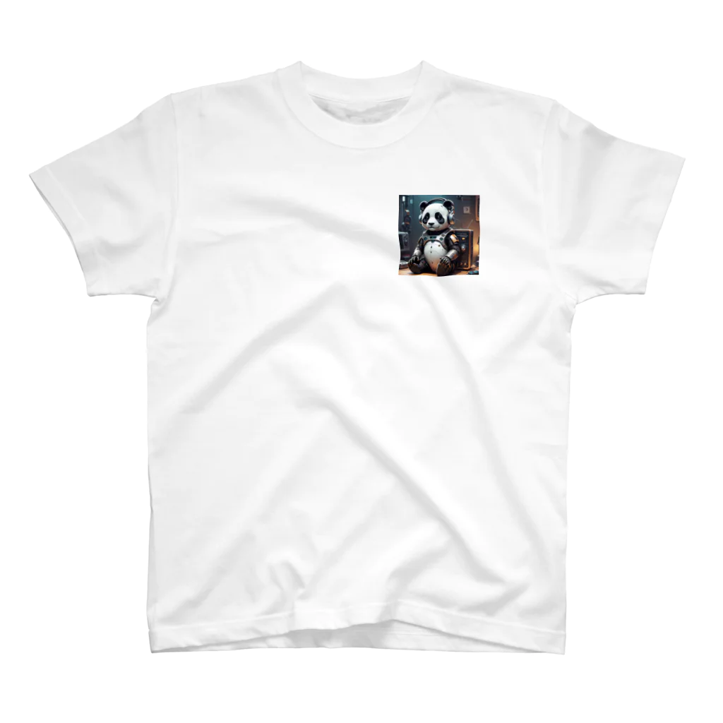 iganjの音楽聴いているロボットパンダ One Point T-Shirt