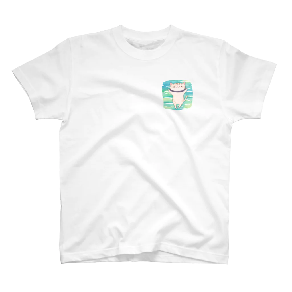 yellowgreenの泳ぎたい　ねこ One Point T-Shirt