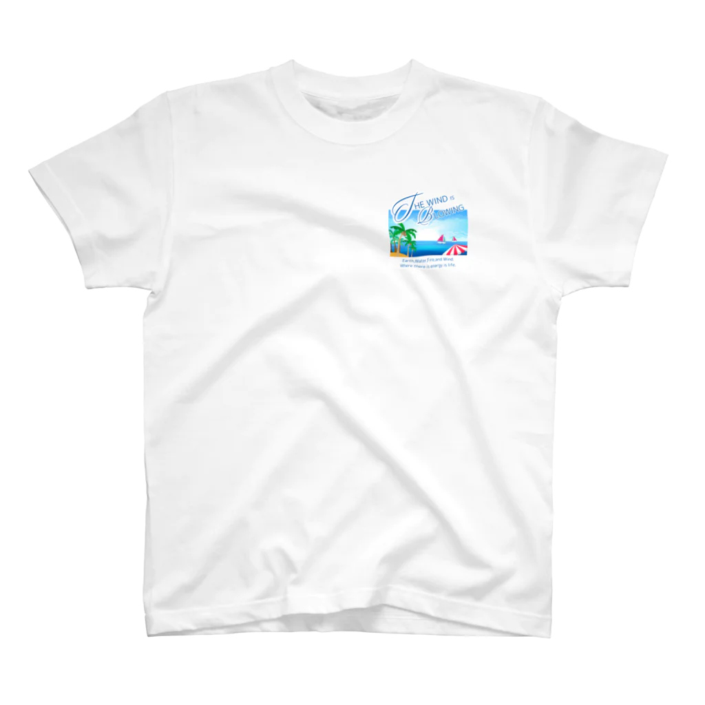 Sunlit HorizonのThe wind is blowing. ワンポイントTシャツ