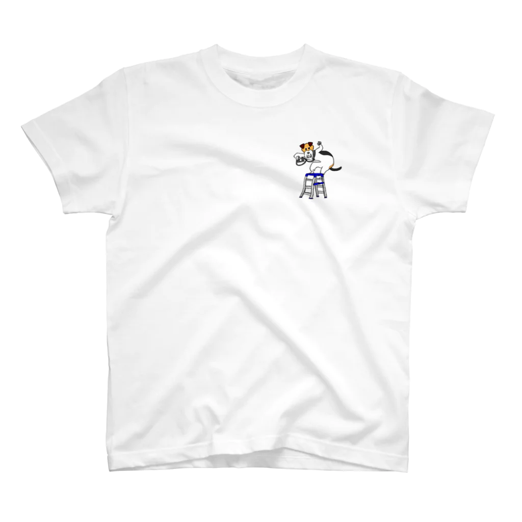 絵本作家・はまのゆかのワイアーフォックステリアとカメラ One Point T-Shirt