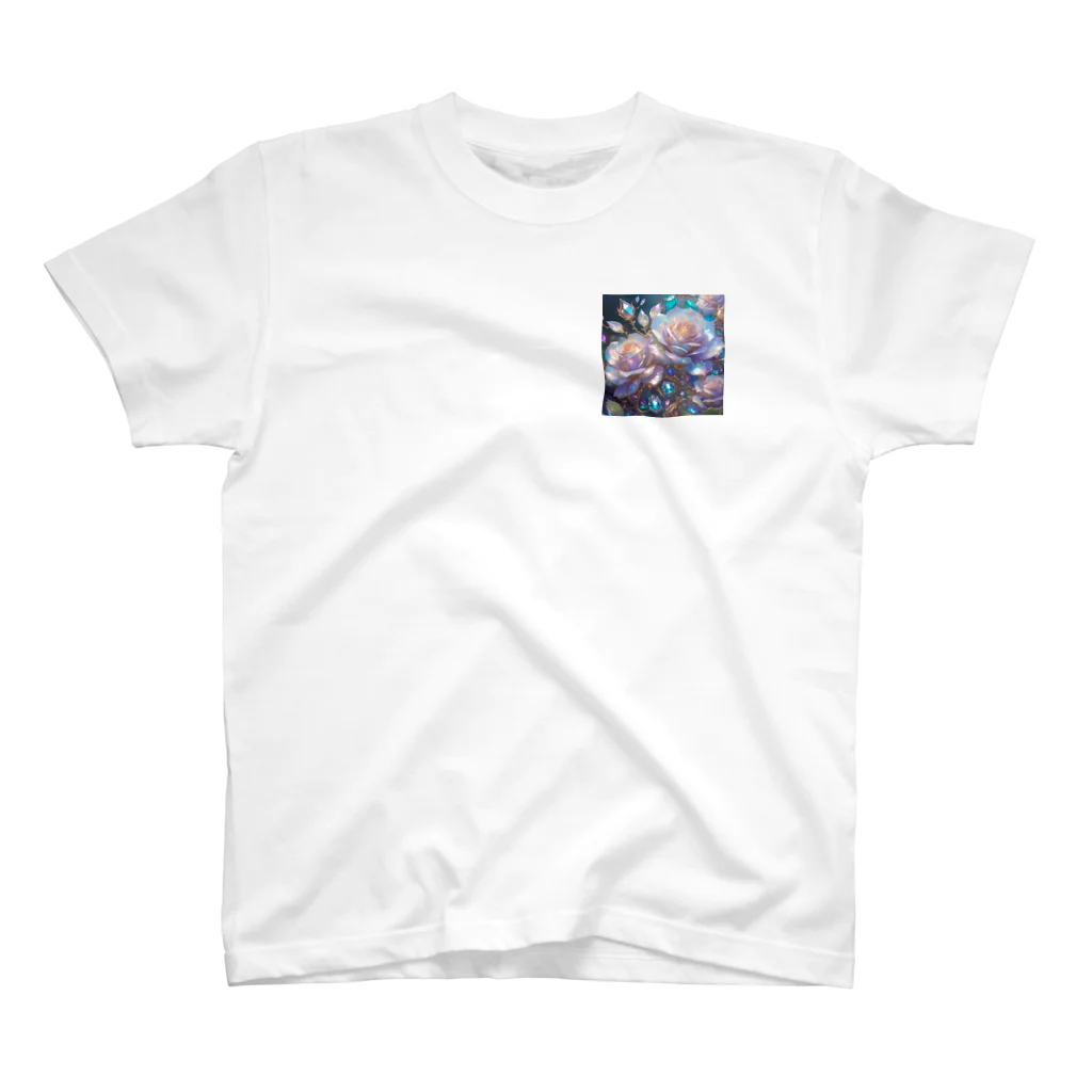 癒しの部屋🐾໒꒱のジュエリー・ローズ🌹 ワンポイントTシャツ