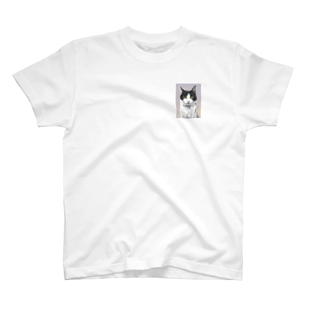 kinako-japanのハチワレ　凪ちゃん One Point T-Shirt