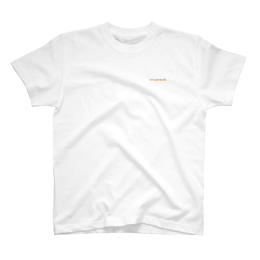 simpleple（しんぷるぷる）の「割り勘にしよ！」 One Point T-Shirt