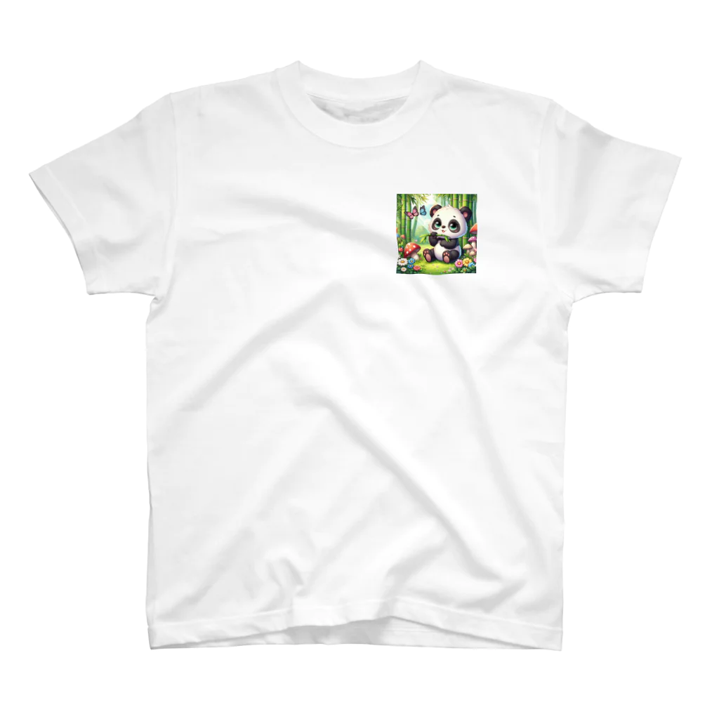 powerful777のピクニックパンダ One Point T-Shirt