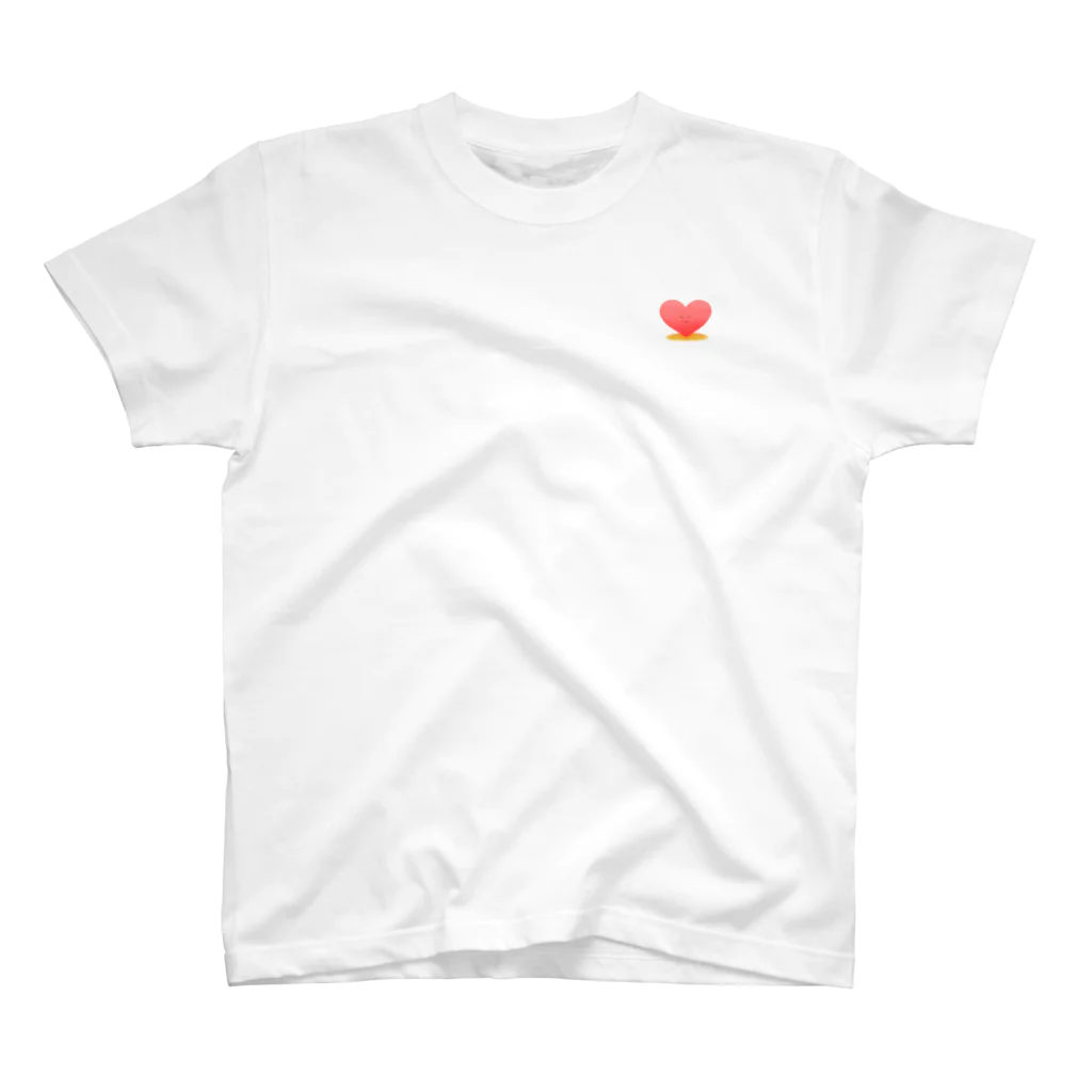 エレファント先生と虹色こどもたちの虹色ハート One Point T-Shirt