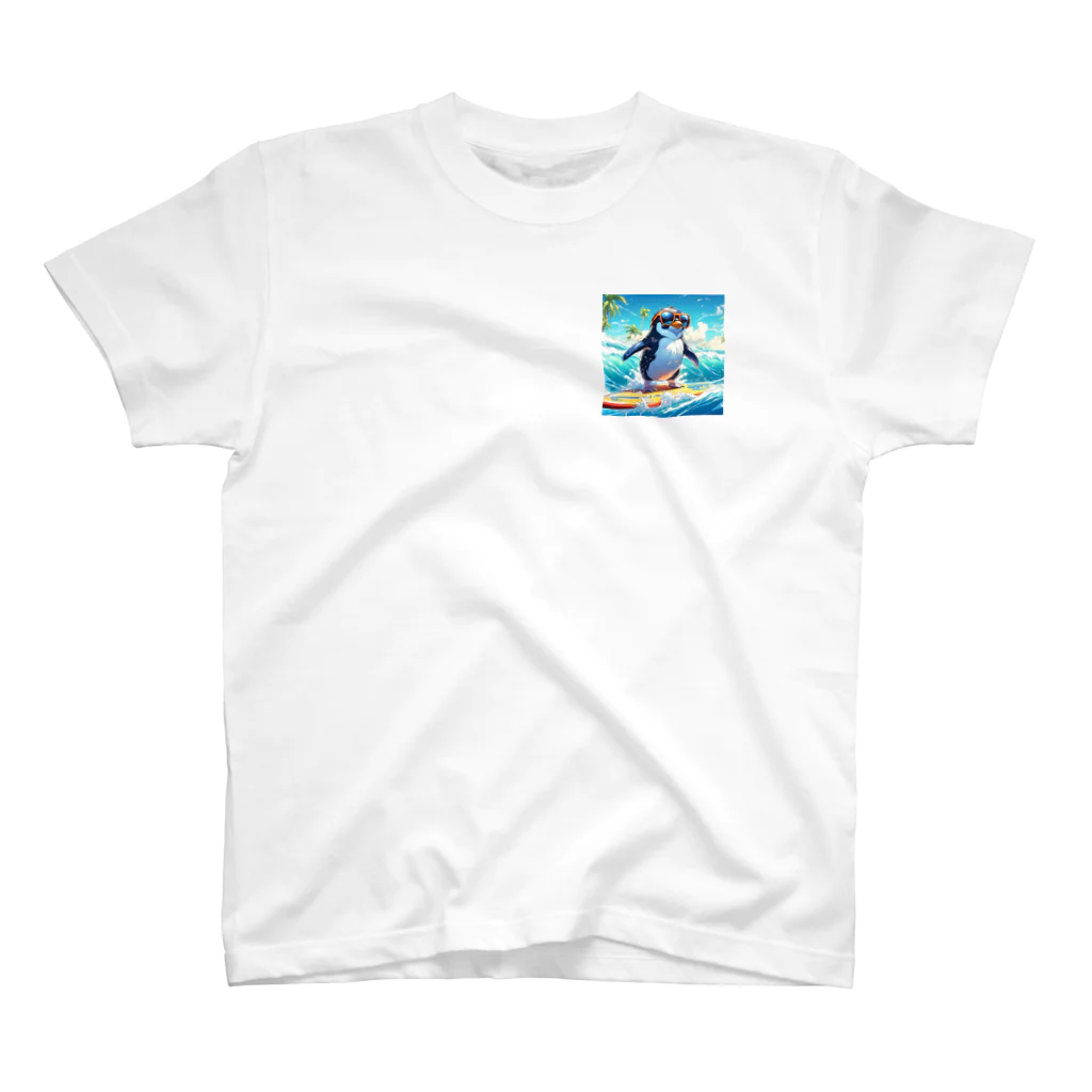 Itsuki_EのSunGrassペンギンサーフィン One Point T-Shirt