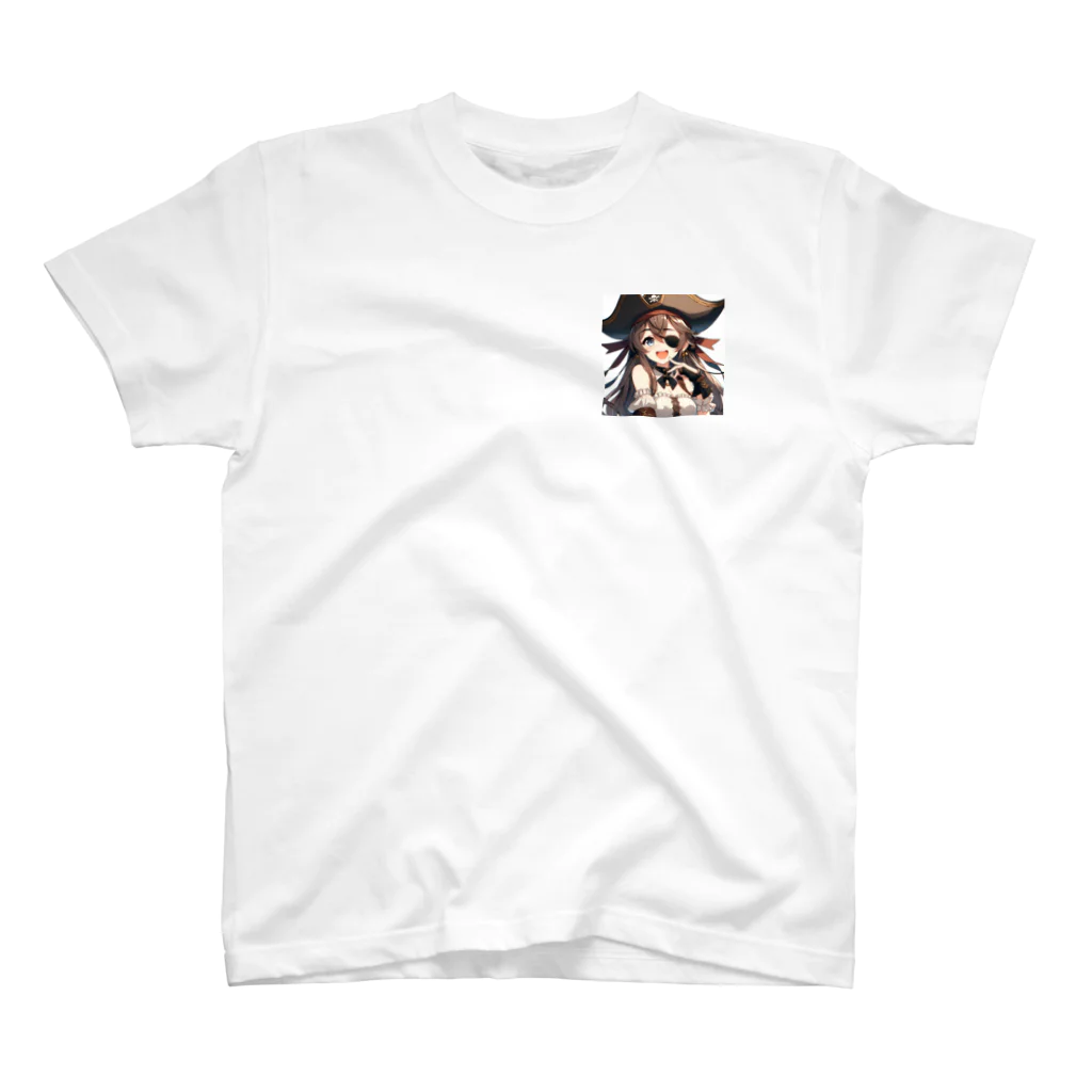リリアのファンタジーのAI美少女リリアの海賊姿 ワンポイントTシャツ