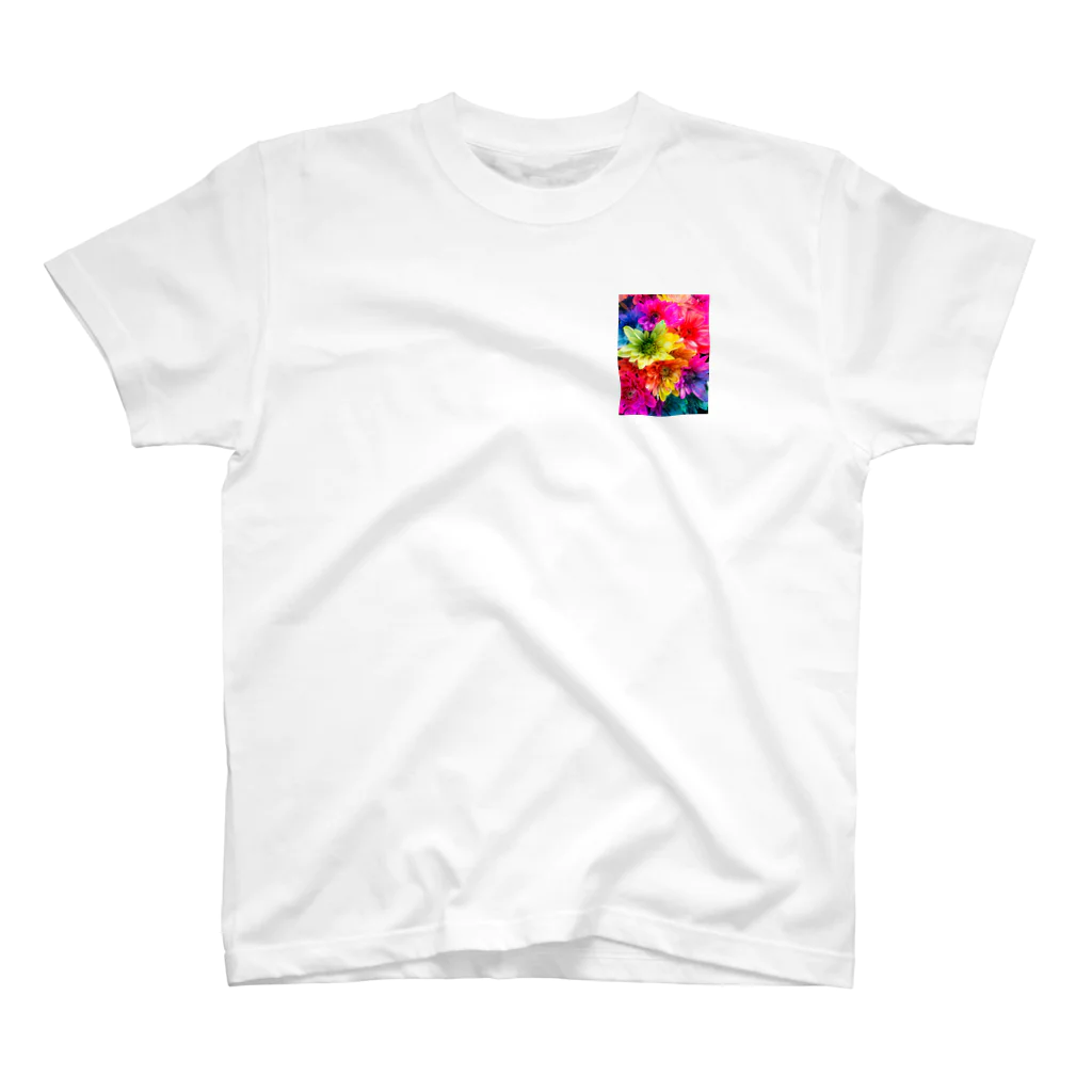 itoito6のビビットカラー ワンポイントTシャツ