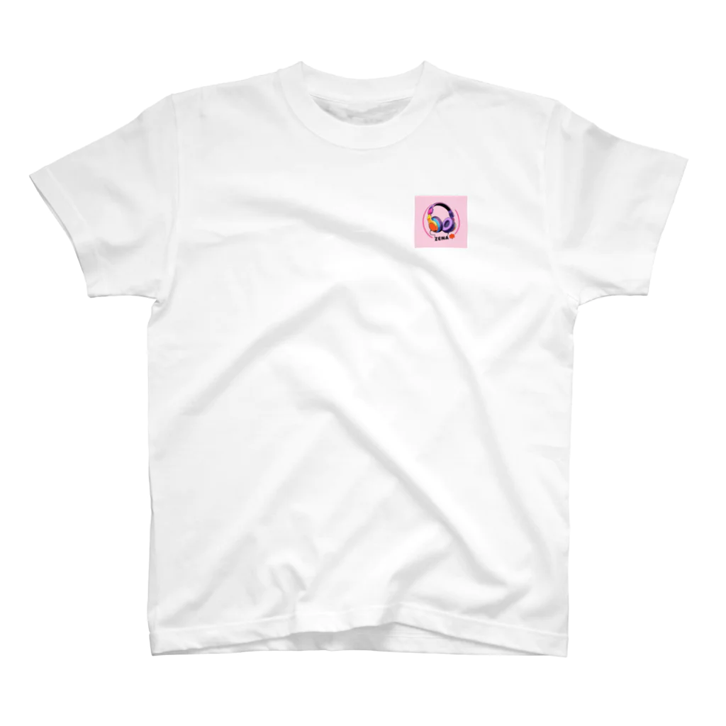 開運AIアイドル ゼナ@えとむす申のえとむす ゼナのヘッドホンのかわいいロゴのアイテム♪ One Point T-Shirt