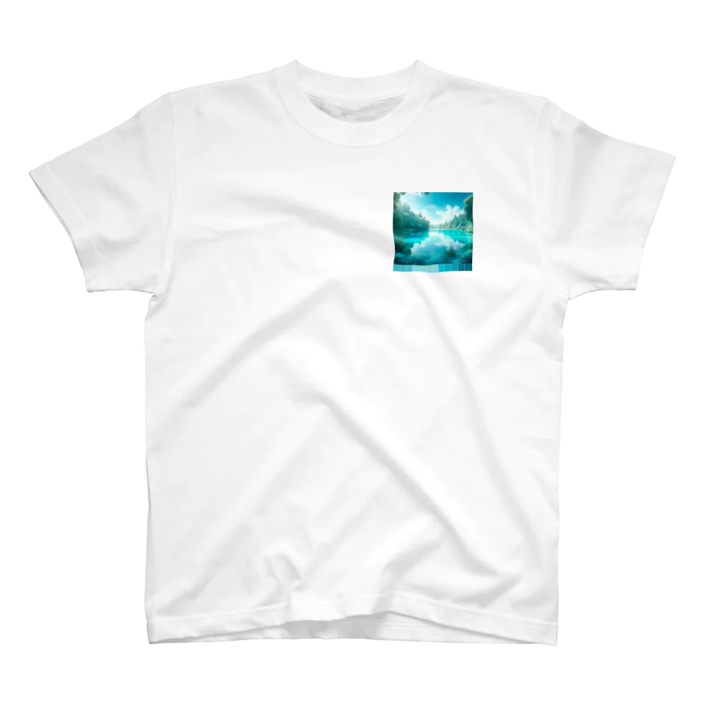 hana2ginの Almost Transparent Blue. ワンポイントTシャツ