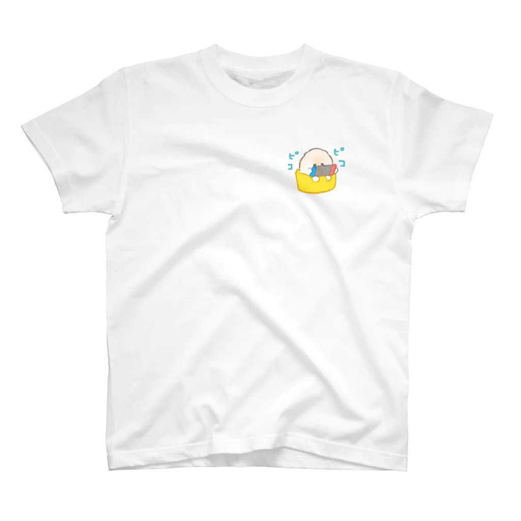 ぽぽち屋のピコピコ ワンポイントTシャツ