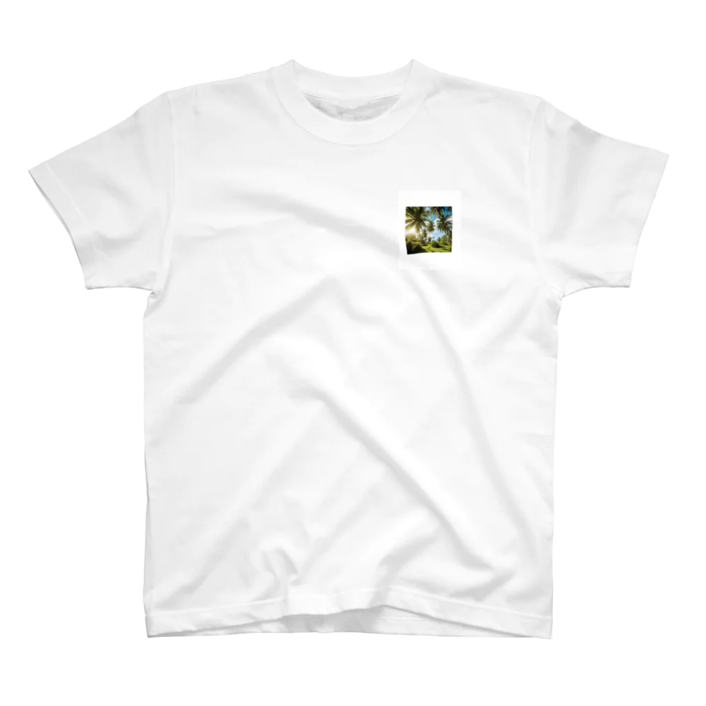 小﨑玲果のココナッツツリーTシャツ One Point T-Shirt