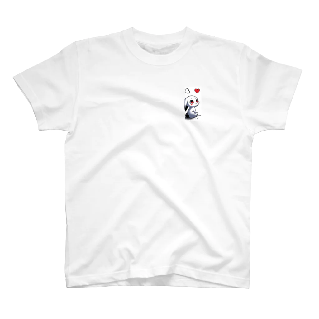 やまとうみとにちじょう【公式】のハートうさぎさん One Point T-Shirt