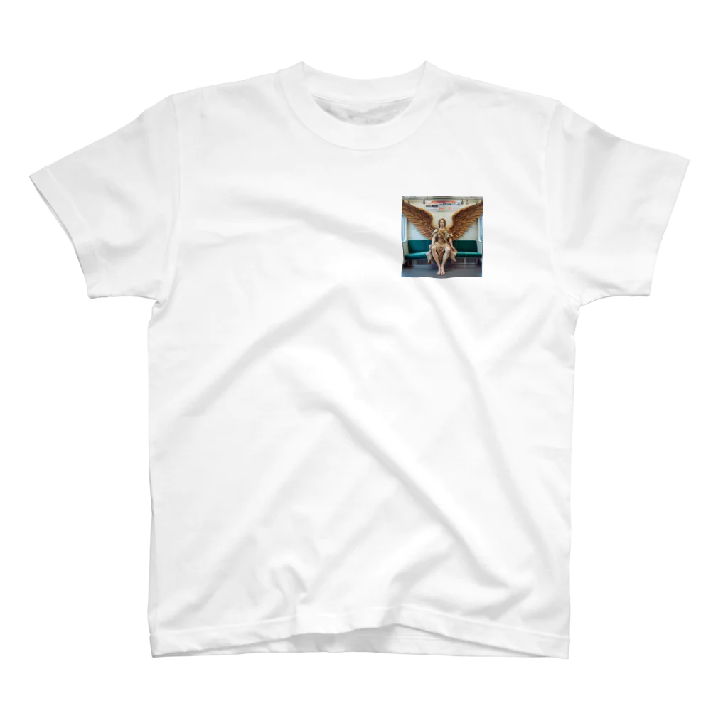 BabylonChannel 🎨 ✝️ ❤️‍🔥の大天使　ガブリエル　電車の中 ワンポイントTシャツ
