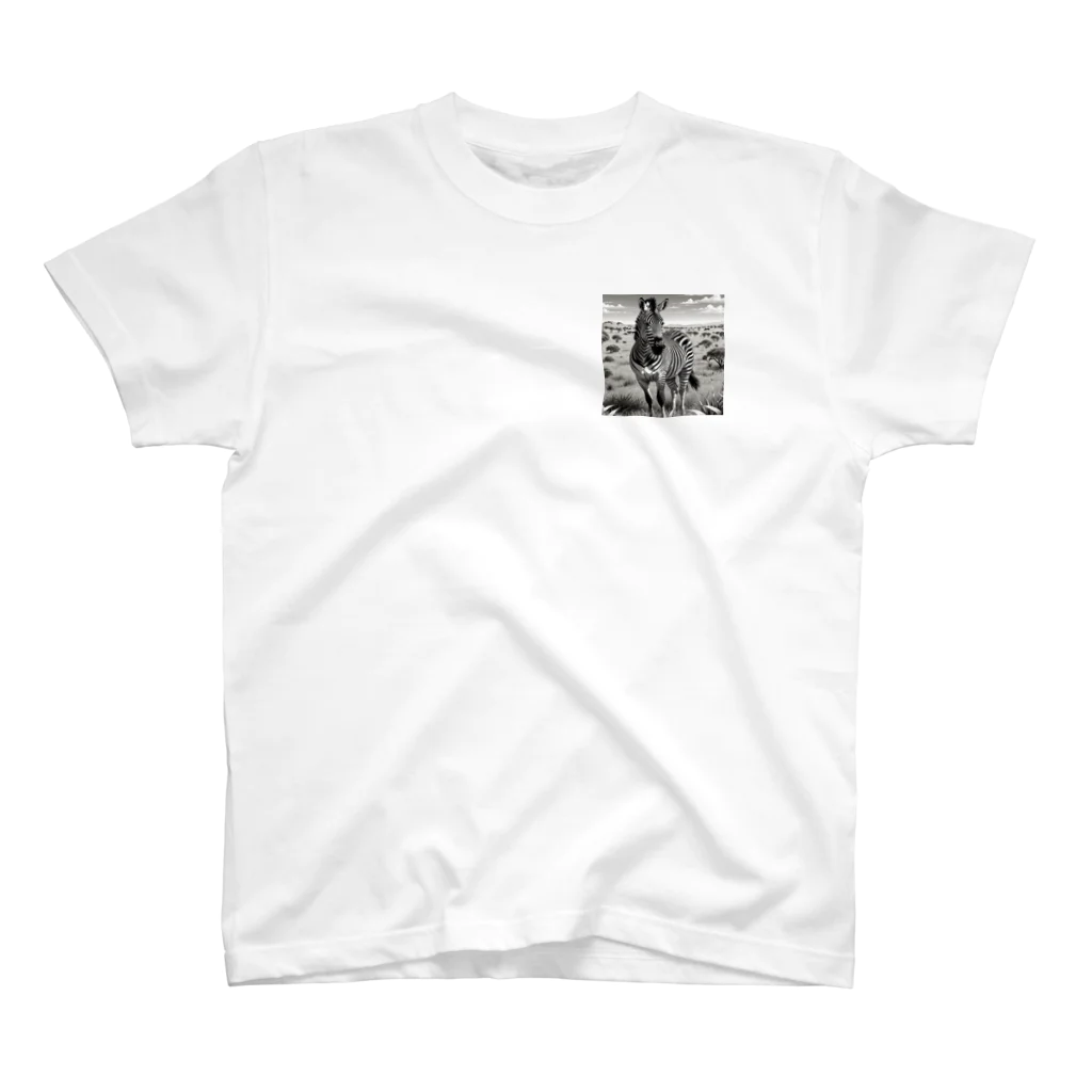 memorandumのシマウマ One Point T-Shirt