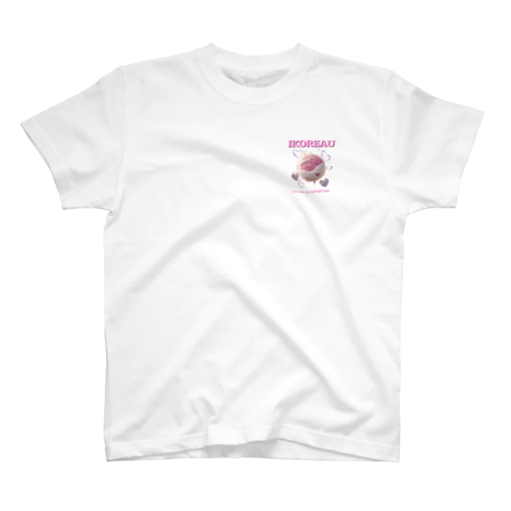 I Korea UのI KOREA U ふわふわピンク ワンポイントTシャツ