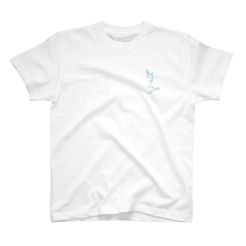 Pafe_Maisonの喫茶店のパフェ（水色の） One Point T-Shirt