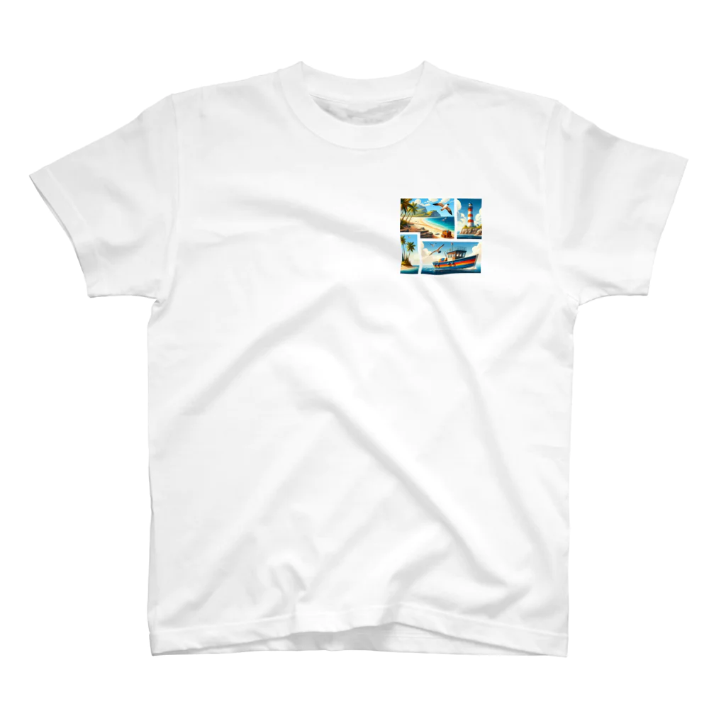 130SaitohのBEACH One Point T-Shirt