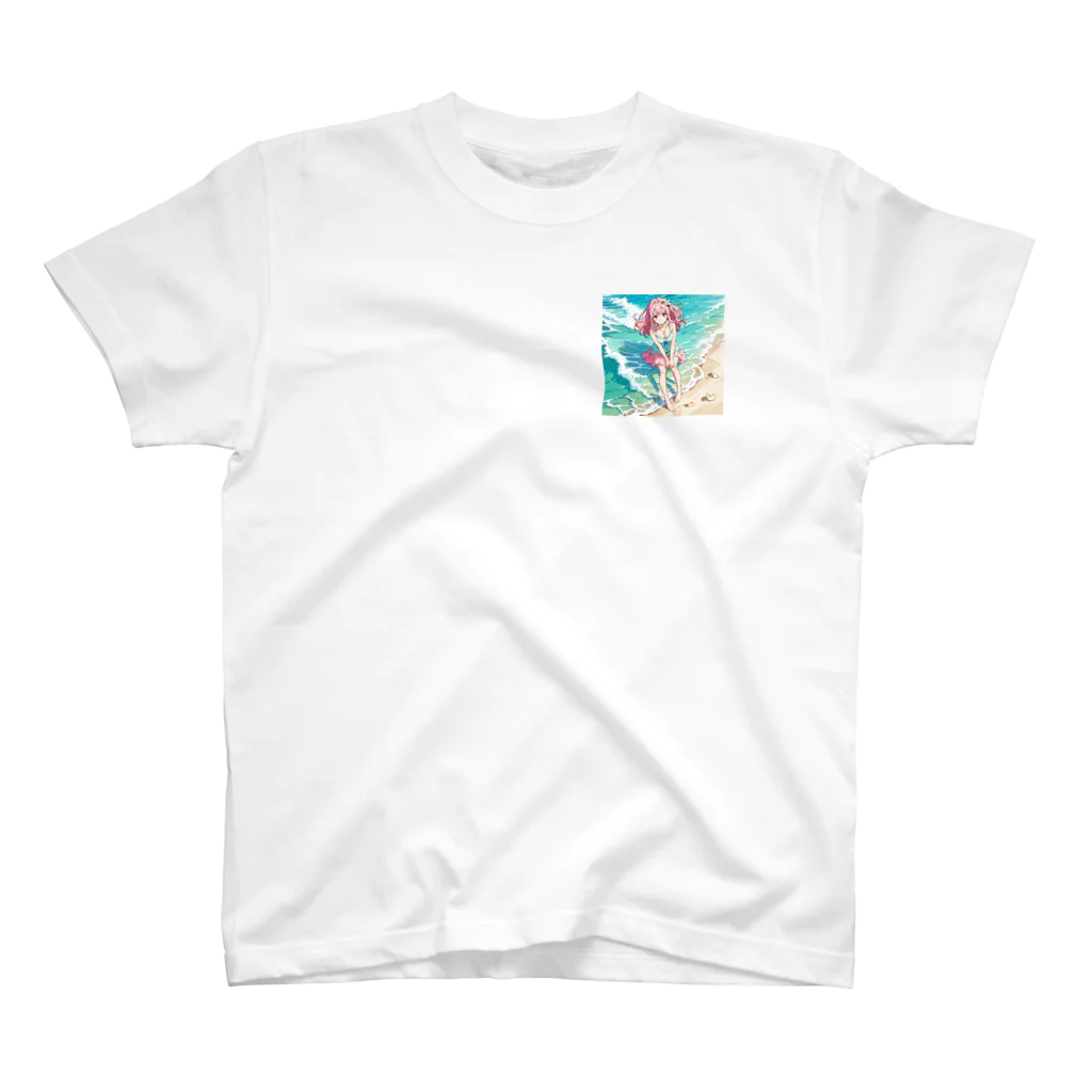 yozoraniyumeoの魔法夏少女 ワンポイントTシャツ