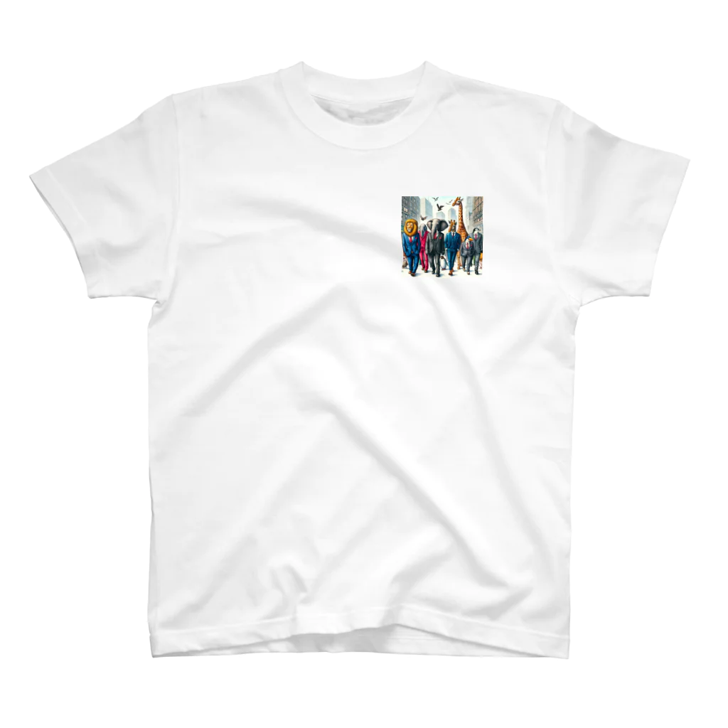 Tunakon_bのビジネスアニマルズ One Point T-Shirt