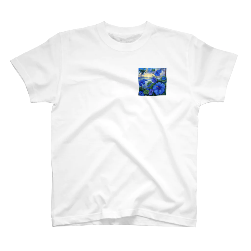 AQUAMETAVERSEのブルーハワイ　Tomoe bb 2712 ワンポイントTシャツ