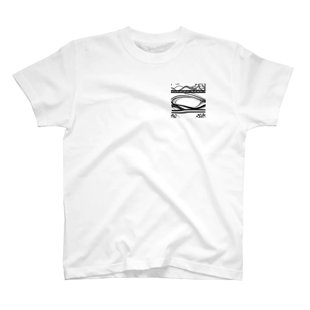 ZZRR12の波紋模様 ワンポイントTシャツ