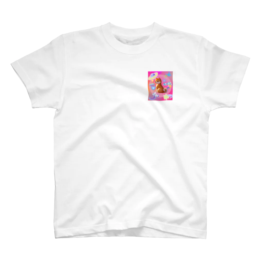 natsuのshibainu-pop ワンポイントTシャツ