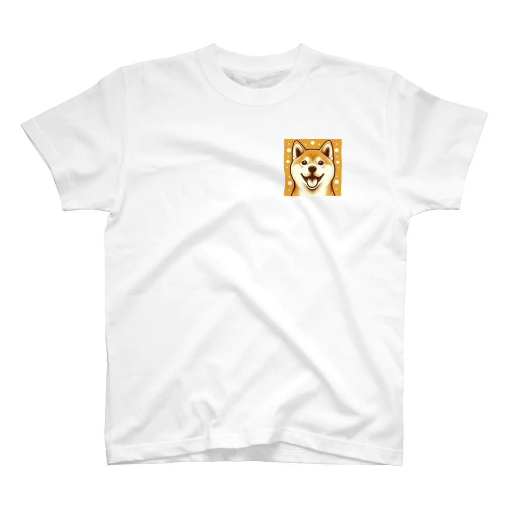 dog-station25の柴わんこシリーズ ワンポイントTシャツ