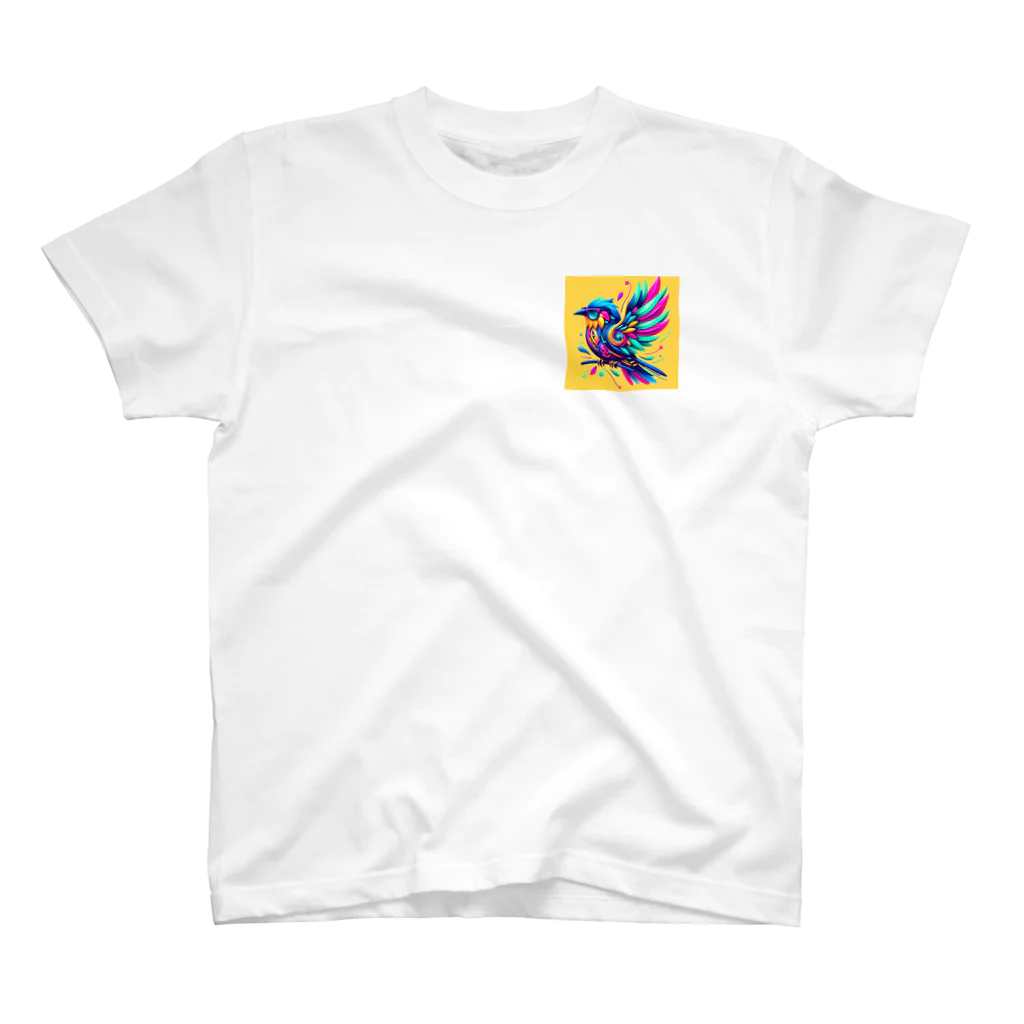 ultraha-のカラフルな鳥 ワンポイントTシャツ