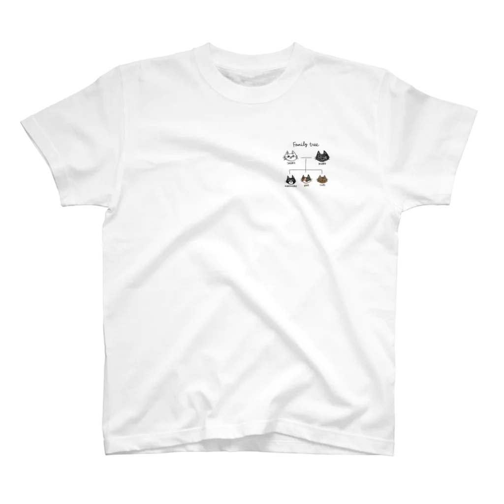 のぐちさきのfamily tree -にゃんこの家系図- One Point T-Shirt