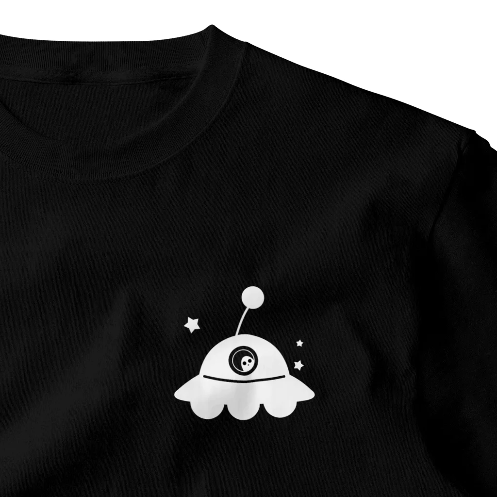 cosmicatiromのUFO 白 ワンポイントTシャツ