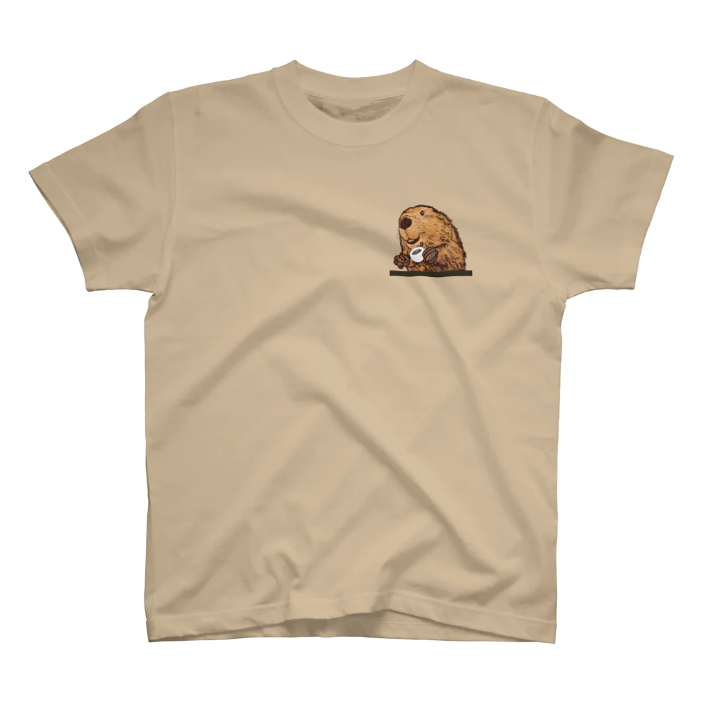 Theビーバーズ byこあらゆうのThe Beaver Blend（ワンポイント・ビーバー） ワンポイントTシャツ