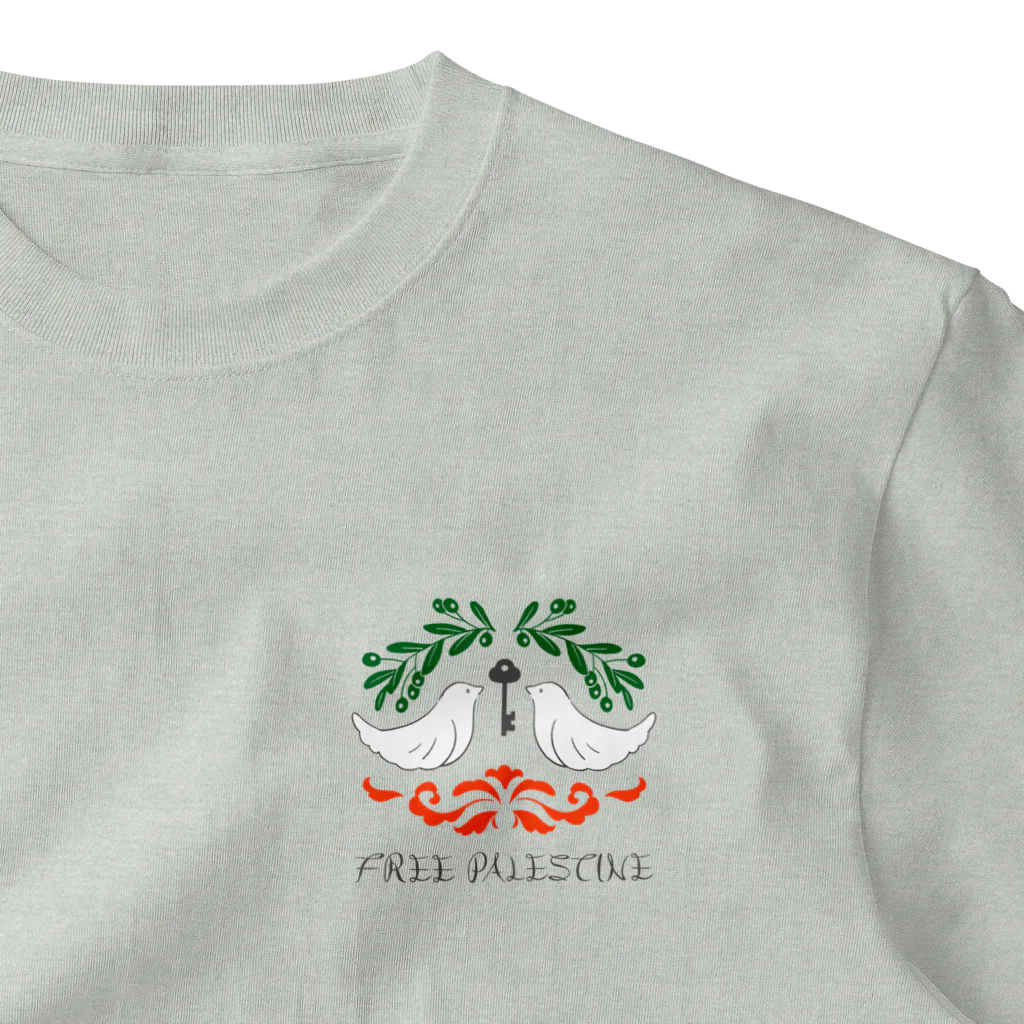 psyainのパレスチナの鳩 One Point T-Shirt