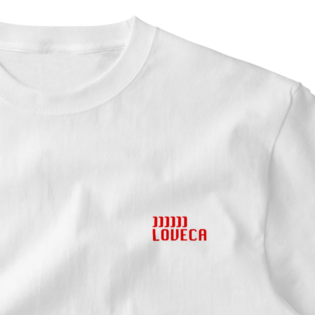 ]]]]]]LOVECAの]]]]]]LOVECA ロゴ レッド ワンポイントTシャツ