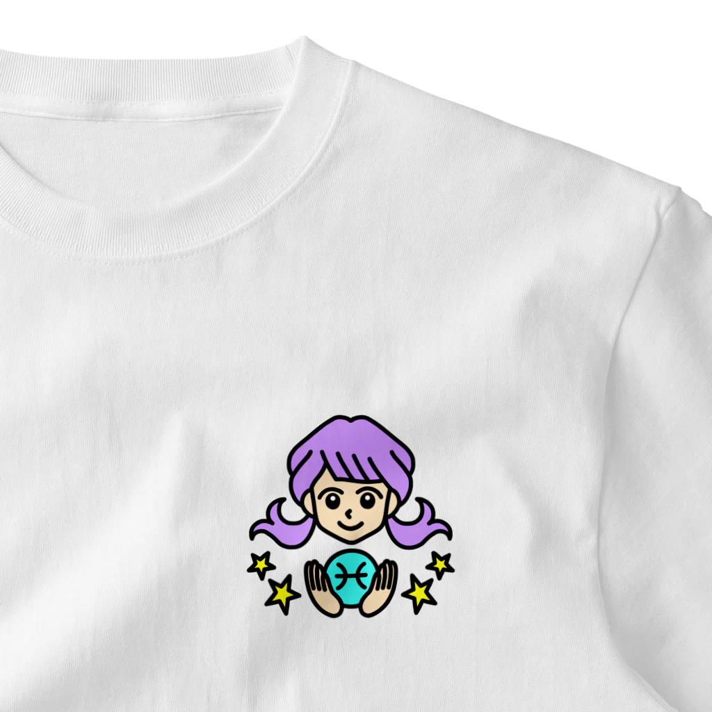 Yukarinaの星座ショップのうお座♓ ワンポイントTシャツ