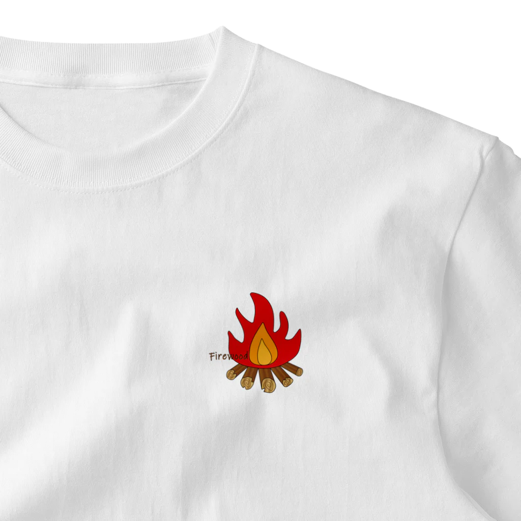 majika_tsuのFirewood たき火 One Point T-Shirt