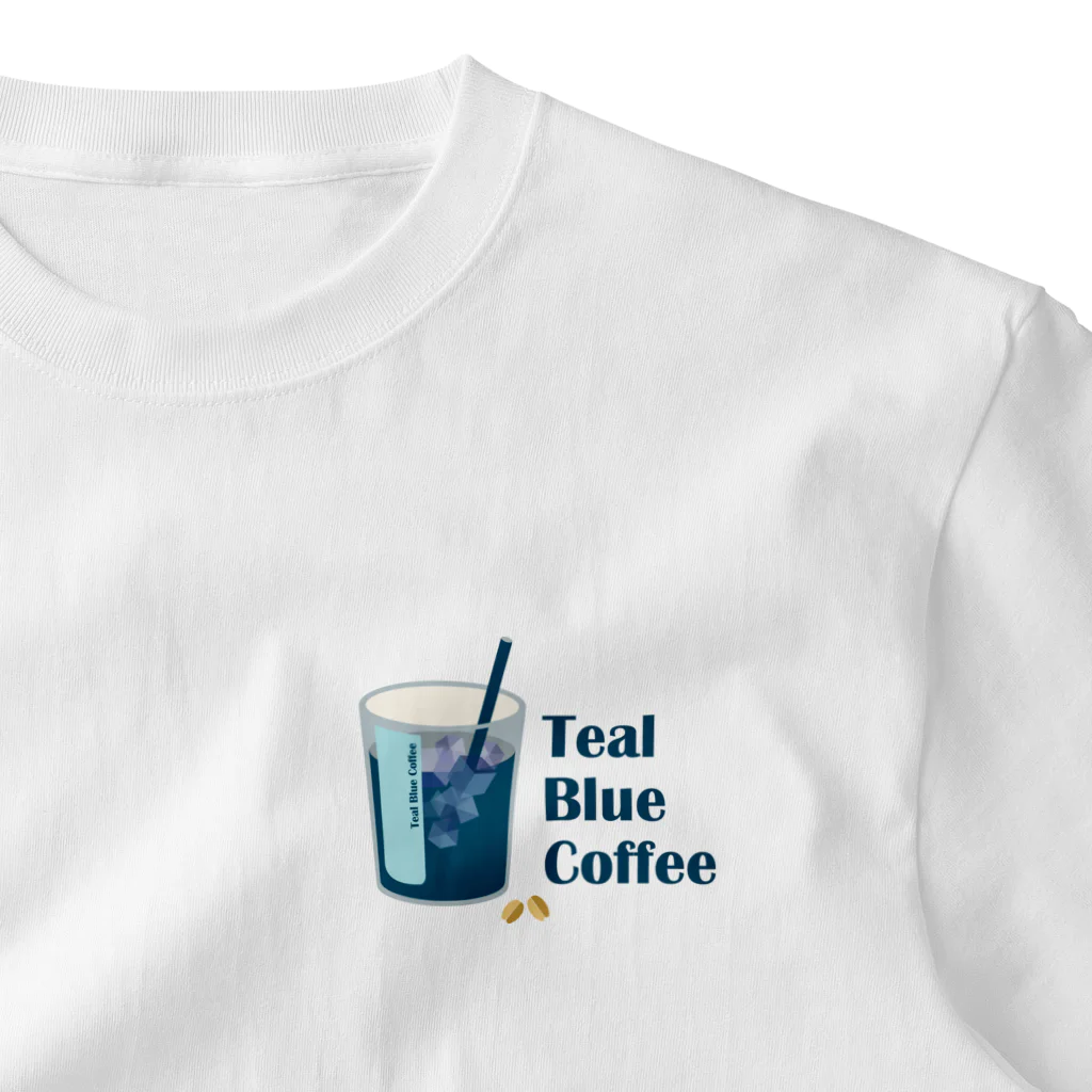 Teal Blue Coffeeのアイスコーヒーをどうぞ ワンポイントTシャツ