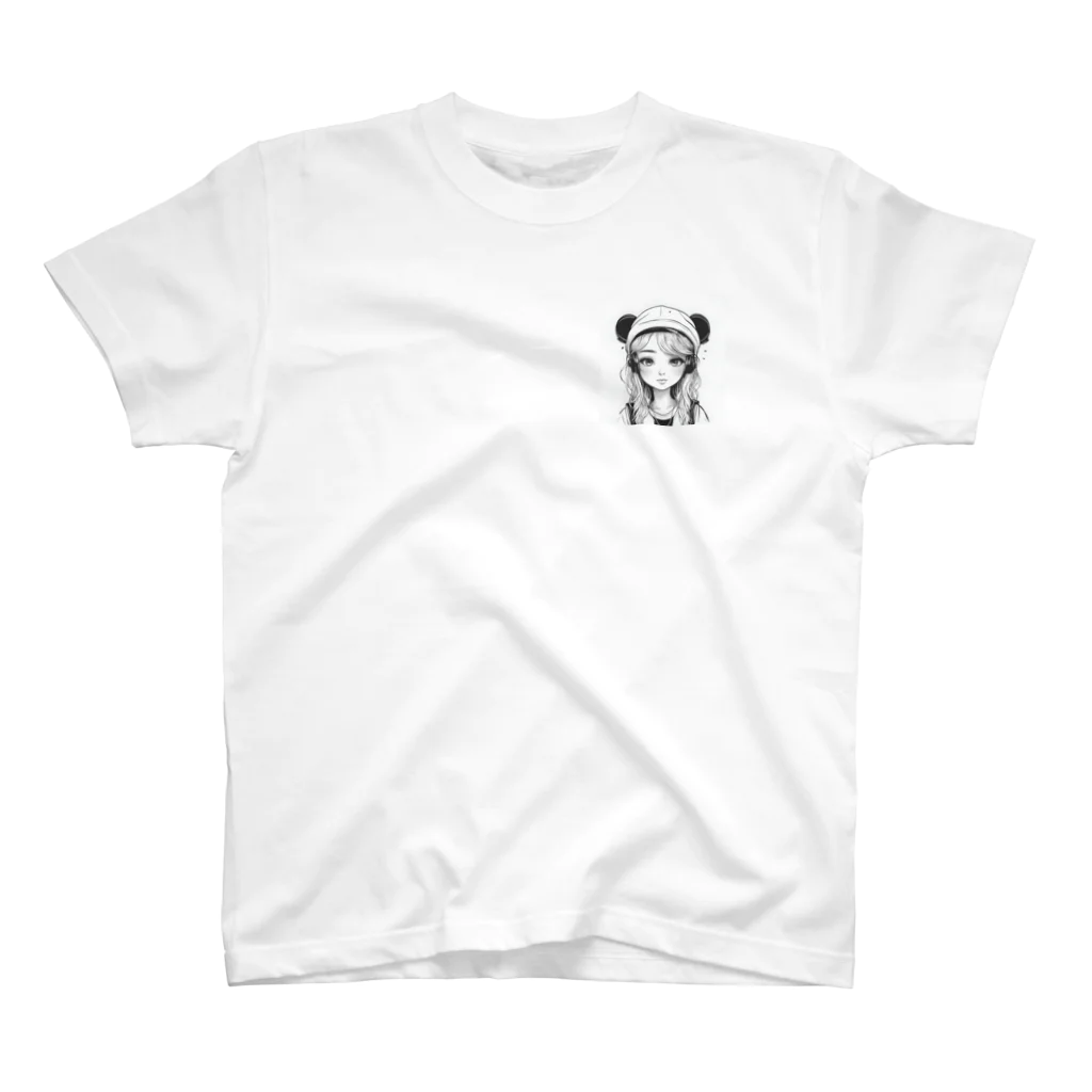 Black marketのblack panda girl One Point T-Shirt