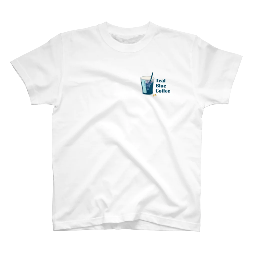 Teal Blue Coffeeのアイスコーヒーをどうぞ ワンポイントTシャツ