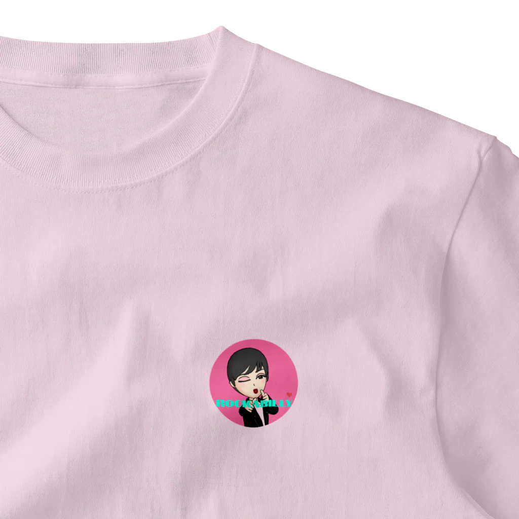 ロカビリーちゃんのロカビリーちゃん（ピンク） One Point T-Shirt