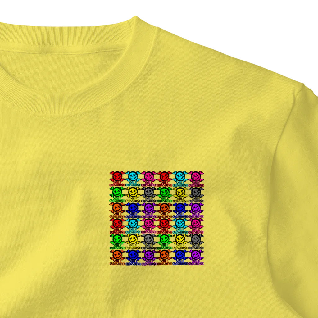 Ａ’ｚｗｏｒｋＳのニコちゃんクロスボーン 9COLOR2×2 One Point T-Shirt