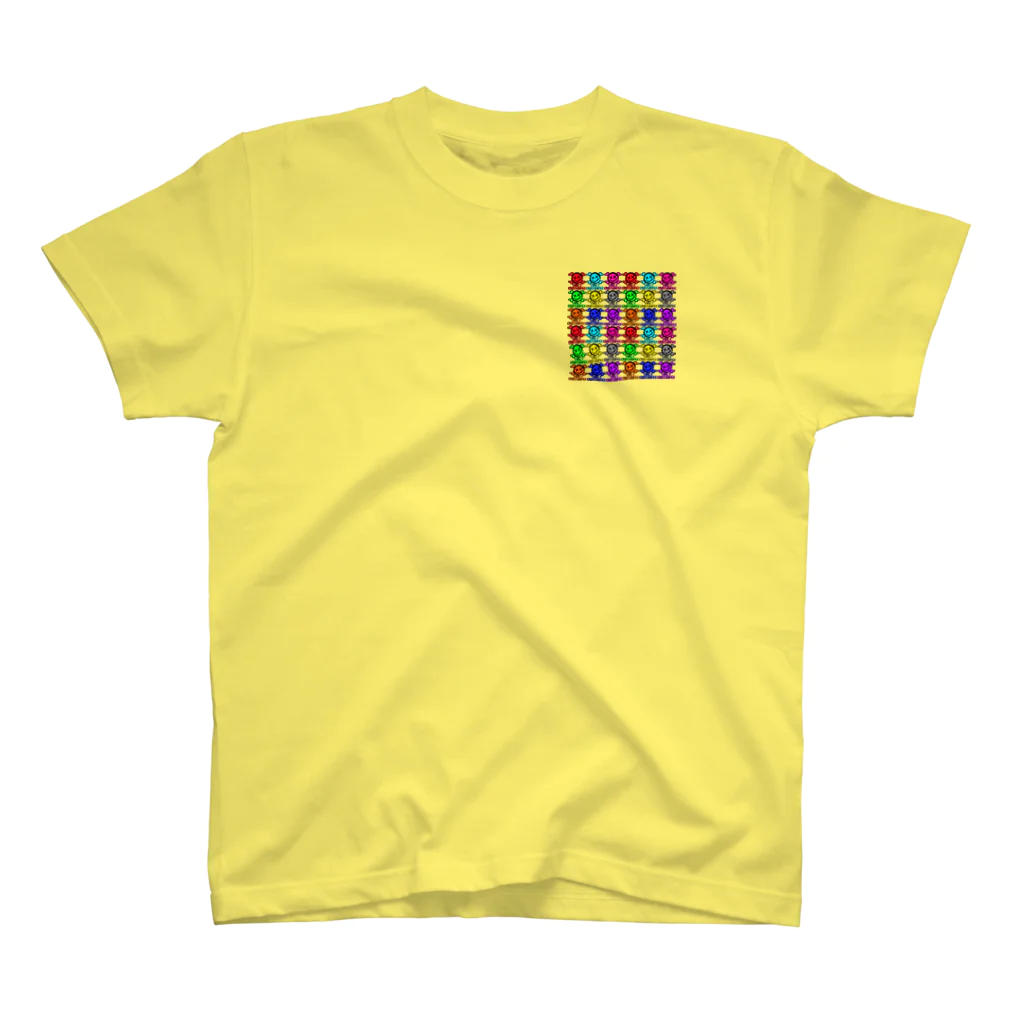 Ａ’ｚｗｏｒｋＳのニコちゃんクロスボーン 9COLOR2×2 One Point T-Shirt