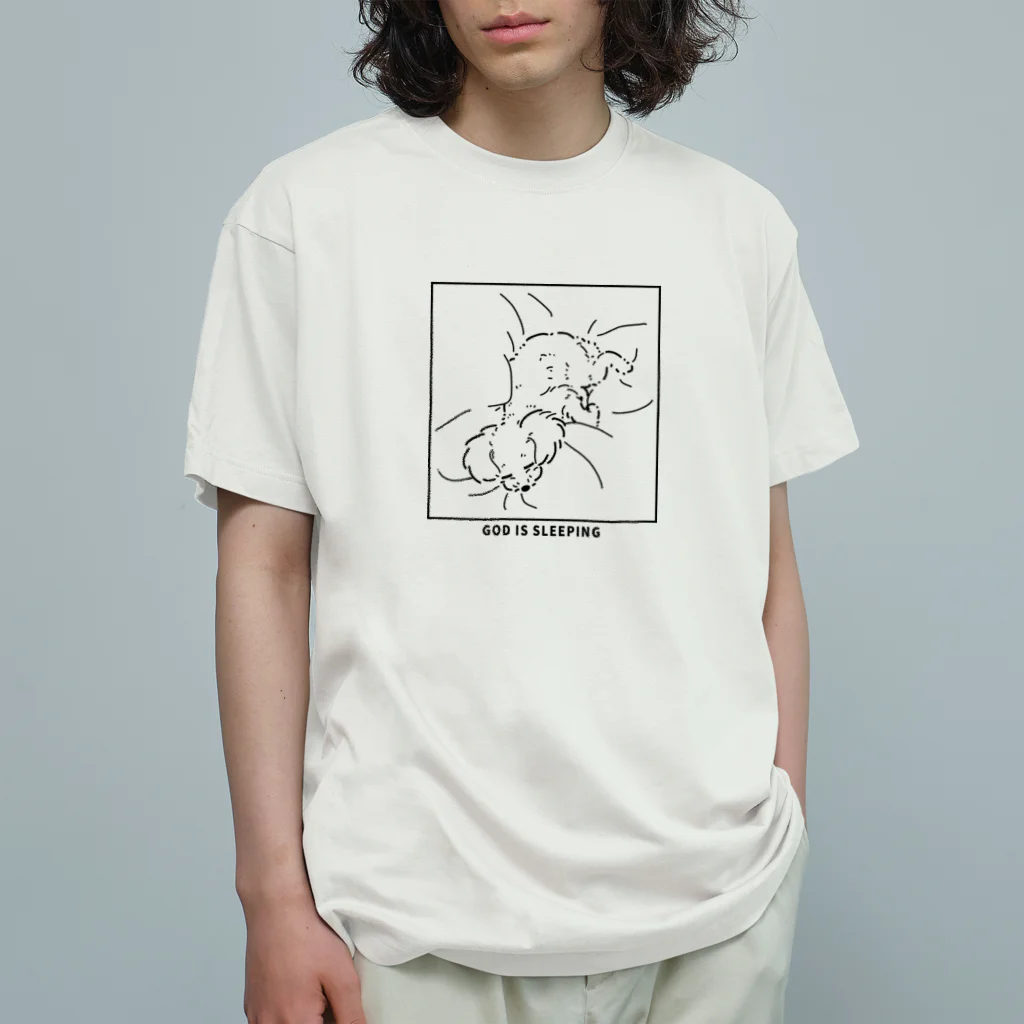 YamamoriMeidoの寝ているトイプードル Organic Cotton T-Shirt