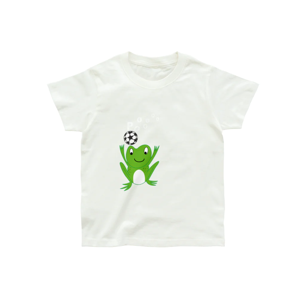 Illustrator Moca&Ram shopの🐸かえるのヘディング オーガニックコットンTシャツ