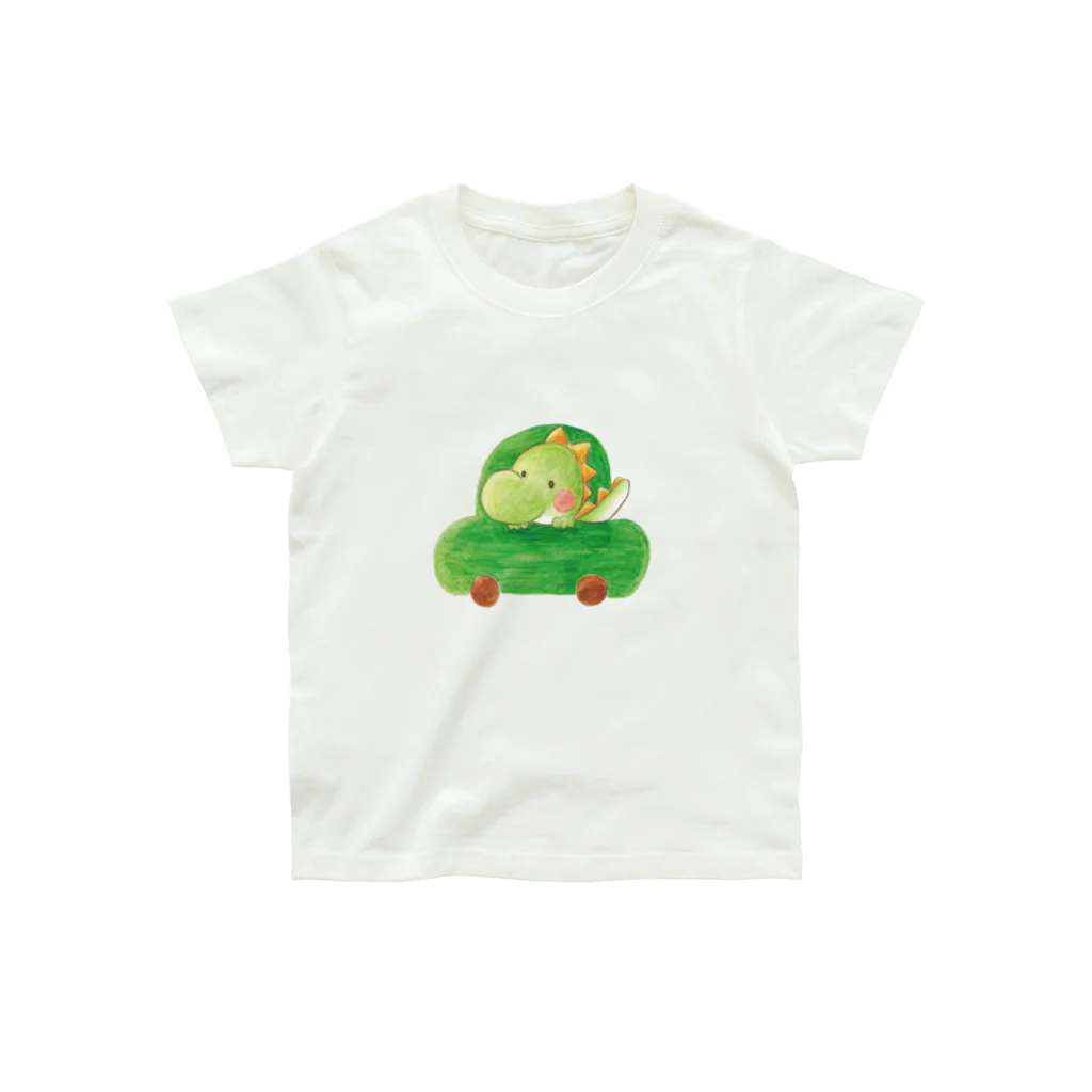 torisun shop (SUZURI)のぶーぶー恐竜くん オーガニックコットンTシャツ