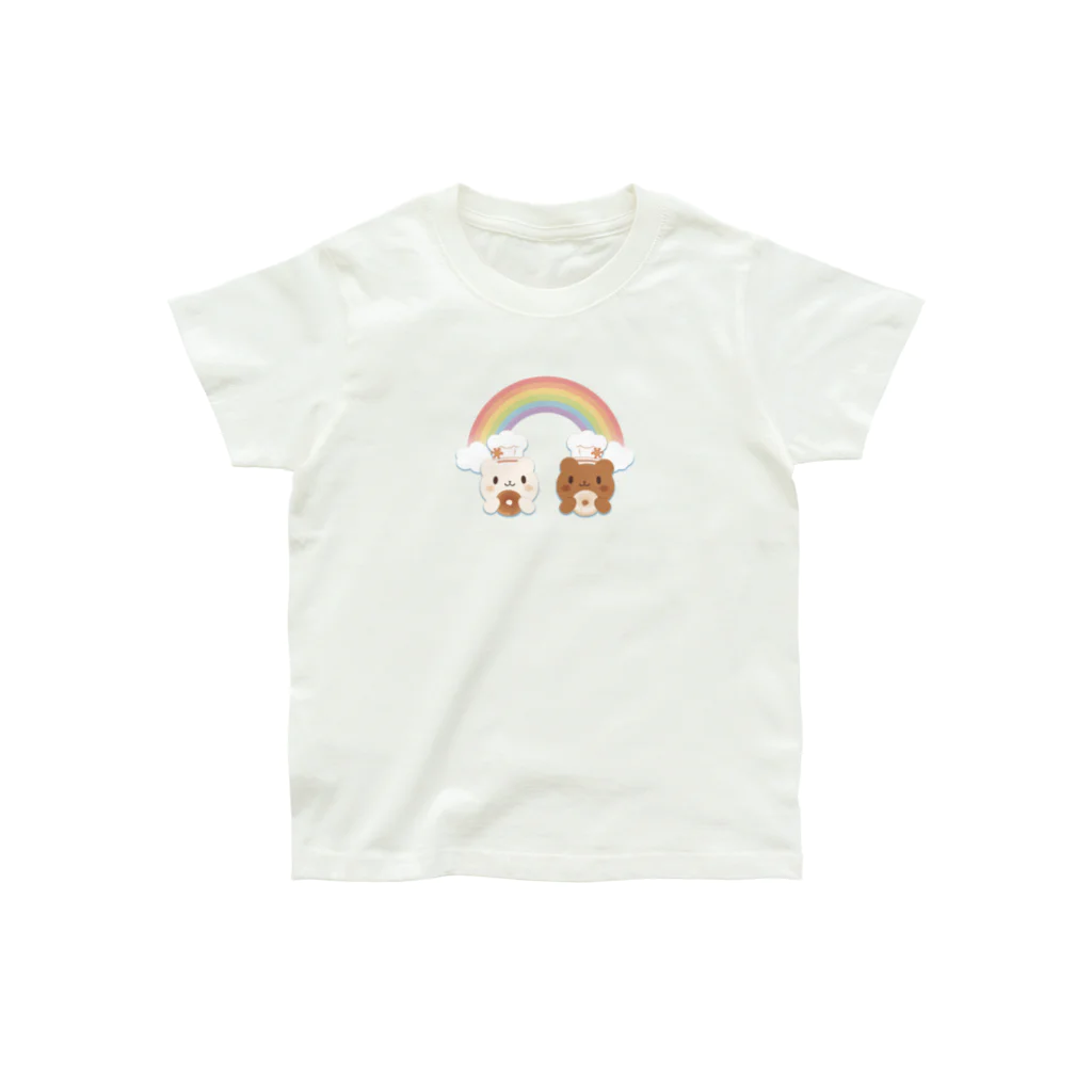 はれくまベーカリーのはれくま虹 オーガニックコットンTシャツ