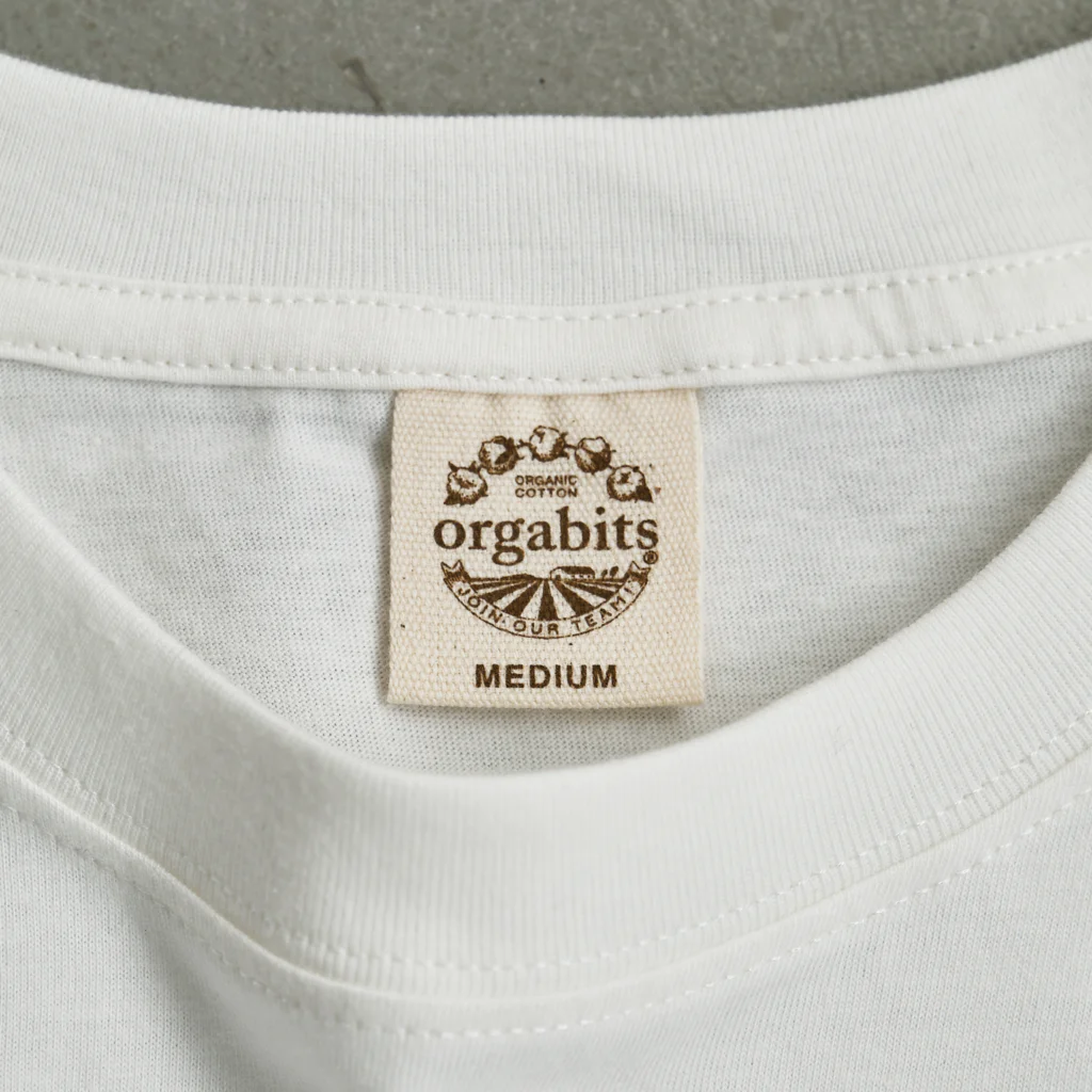 nabelogTシャツショップの一人目用　バックプリント オーガニックコットンTシャツは地球環境に配慮した「オーガビッツ」のTシャツ